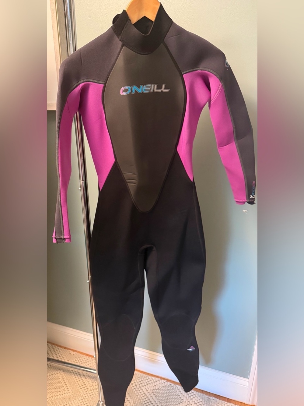 O'Neill Black and Pink Kids Full Body Wetsuit One Piece
